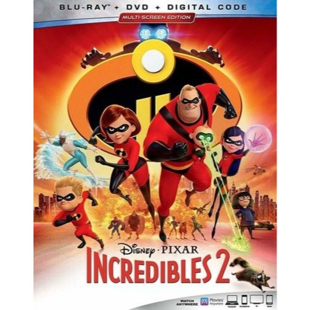 Incredibles 2 (Blu-ray, 2018) Pre-Owned Pixar Disney Craig T Nelson Holly Hunter
